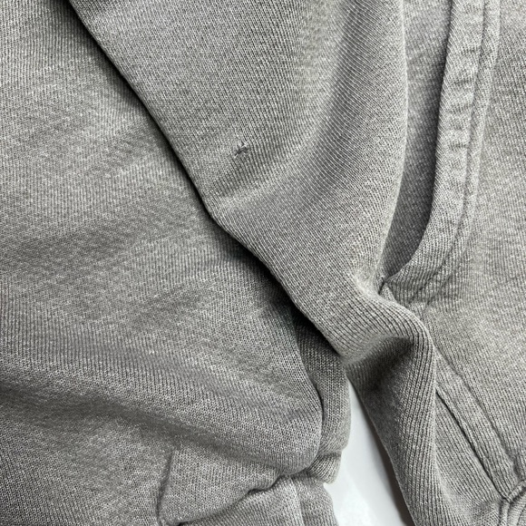 Vintage Nike Hoodie Taupe Center Swoosh Spell Out - Picture 5 of 5